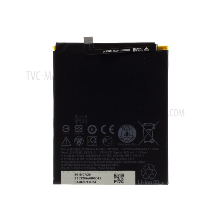 OEM B2Q72100 3.85V 3005mah 11.83wh Remplacement De La Batterie Pour HTC Desire 12s-2