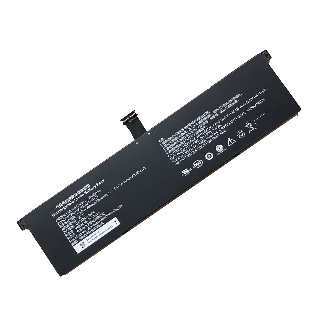 7.60V 7900mah 60.04wh Partie De Réparation De La Batterie R15B01W Pour Xiaomi Pro I5 15,6-1