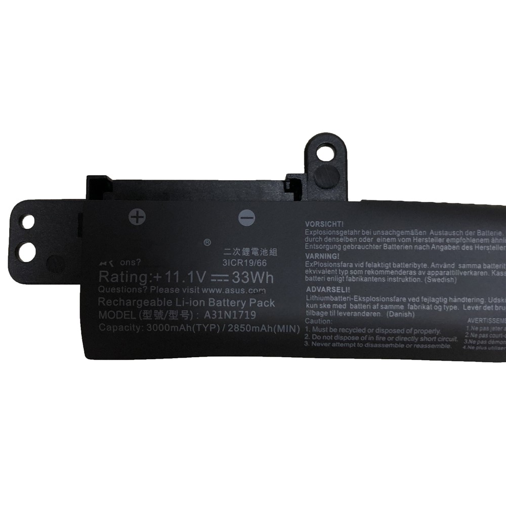 OEM A31N1719 11.1V 33Wh 3000mAh Battery Repair Part for ASUS X407 X507-2