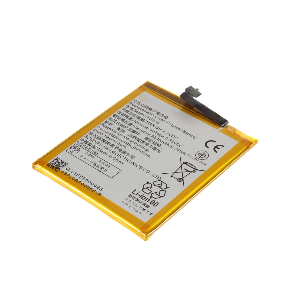 Assembly 3.85V 2530mAh 9.74Wh Battery Replacement for Sharp Aquos HE315-3