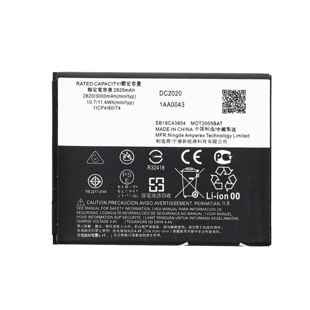 Assembly 3.8V 2820mAh 10.7Wh Battery Replace Part for Motorola Moto KE40-2