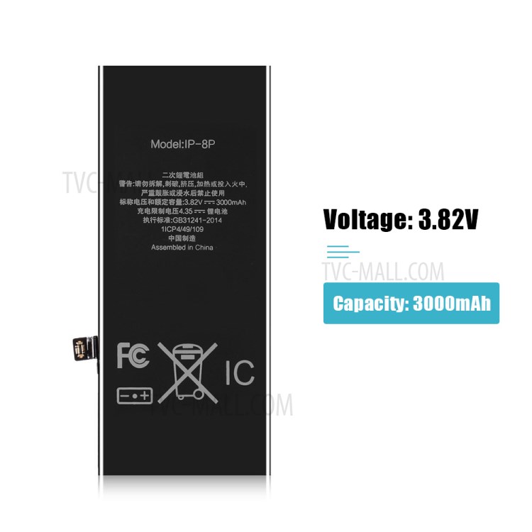 IPARTSEXPERT 2691mAh Battery Replacement (ZY+WK Program) for iPhone 8 Plus-2