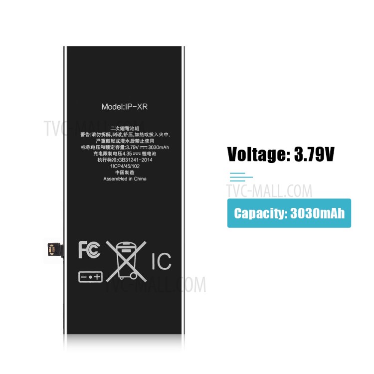 IPARTSEXPERT 2942mAh Battery Replacement (ZY+WK Program) for iPhone XR-2