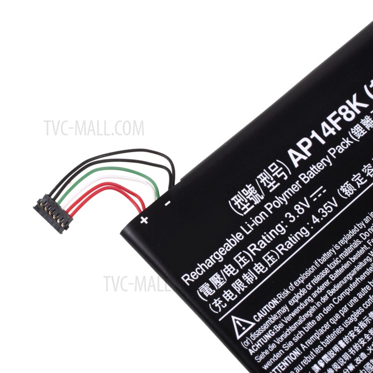 OEM 4420mAh 3.8V Battery Replacement AP14F8K for Acer Iconia Tab A1-850 B1-810 B1-820 B1-830 W1-810-4