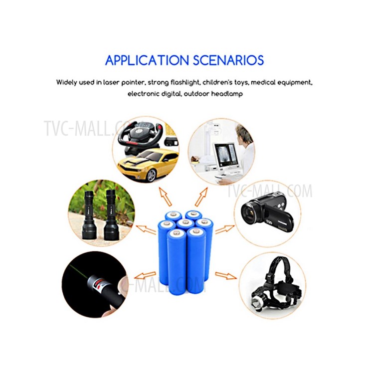 1PC 2200mAh 18650 Rechargeable Battery for Flashlights Torches Electronic Digitals Toys-3