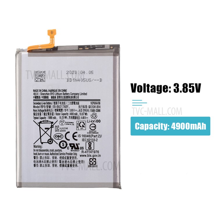 IPARTS EXPERT 4900mAh EB-BA217ABY Li-ion Battery Replacement for Samsung Galaxy A21s A217-2