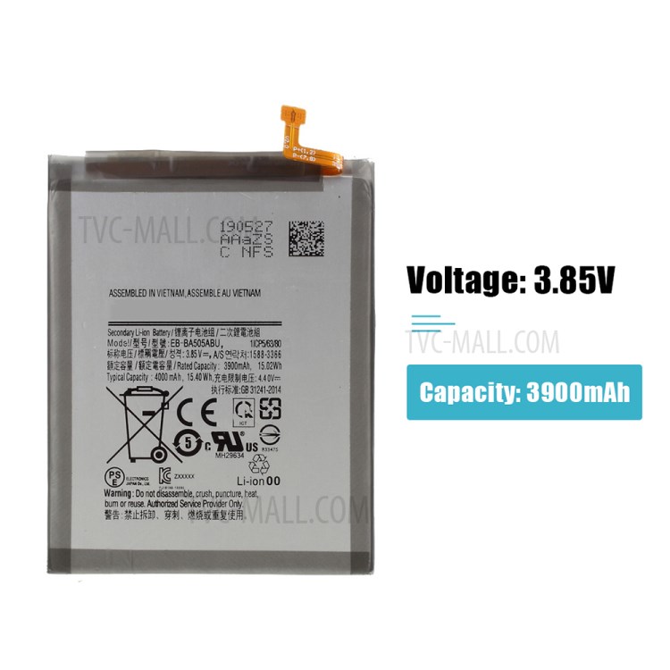 IPARTS EXPERT 3900mAh EB-BA505ABU Battery Replacement for Samsung Galaxy A50 A505-2