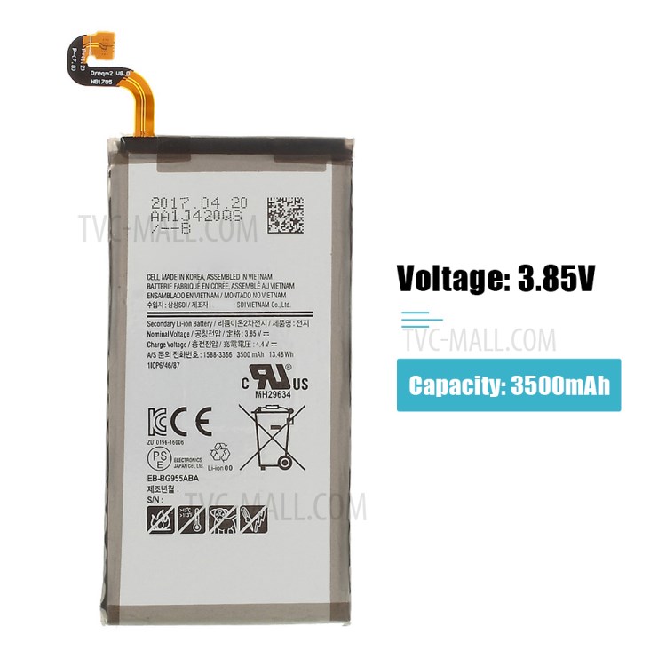 IPARTS EXPERT 3500mAh EB-BG955ABA Battery Replacement for Samsung Galaxy S8 Plus G955-2