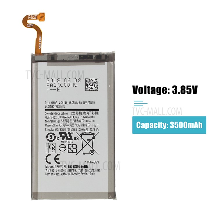 IPARTS EXPERT for Samsung Galaxy S9 Plus G965 EB-BG965ABE Battery Replacement Part 3500mAh-2
