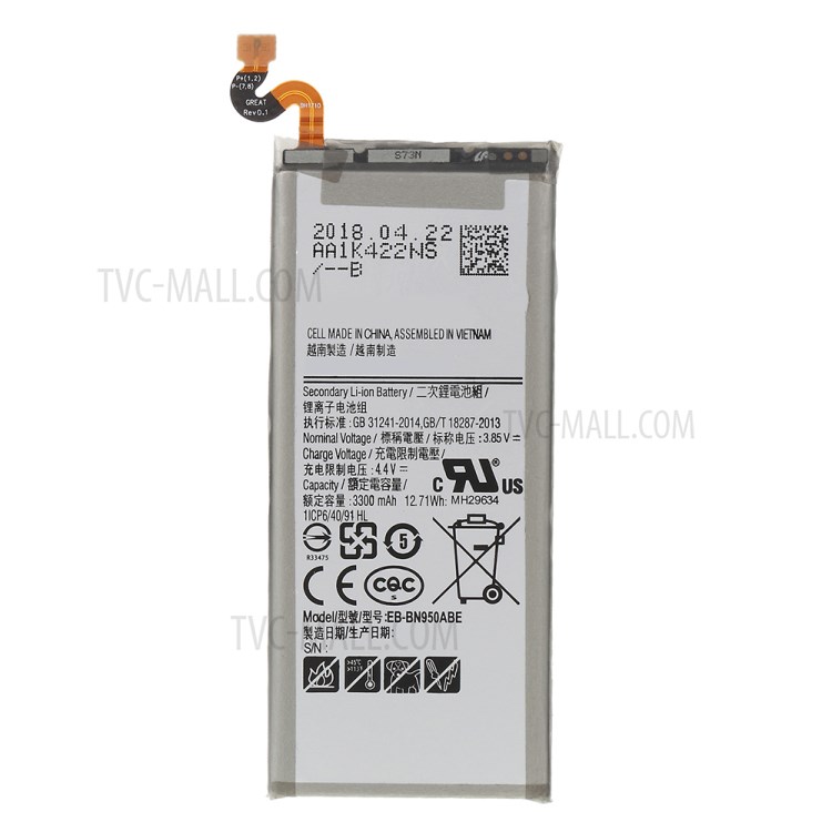 IPARTS EXPERT 3.85V 3300mAh Li-ion Battery Replace Part for Samsung Galaxy Note 8 N950-5