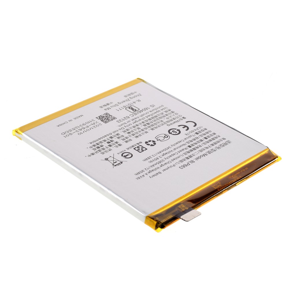 3.85V 3365mAh Battery Replacement (Encode: BLP663) for Oppo R15-4