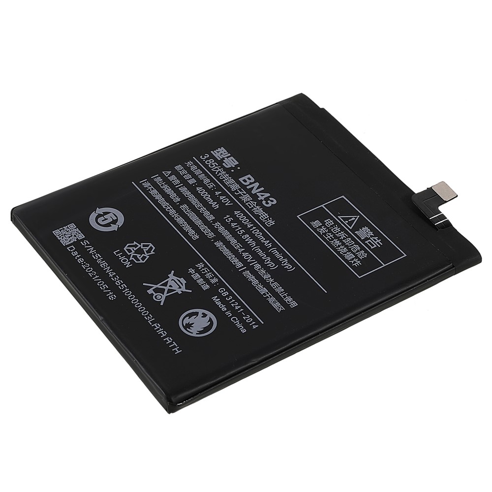 3.85V 4000mAh Battery Replacement (Encode: BN43) (without Logo) for Xiaomi Redmi Note 4X-5
