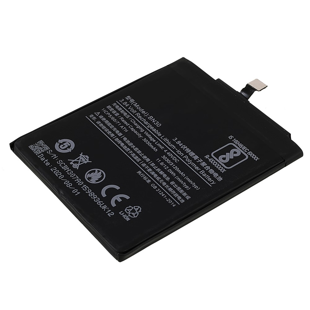 3.85V 3030mAh Battery Replacement (Encode: BN30) (without Logo) for Xiaomi Redmi 4a-5