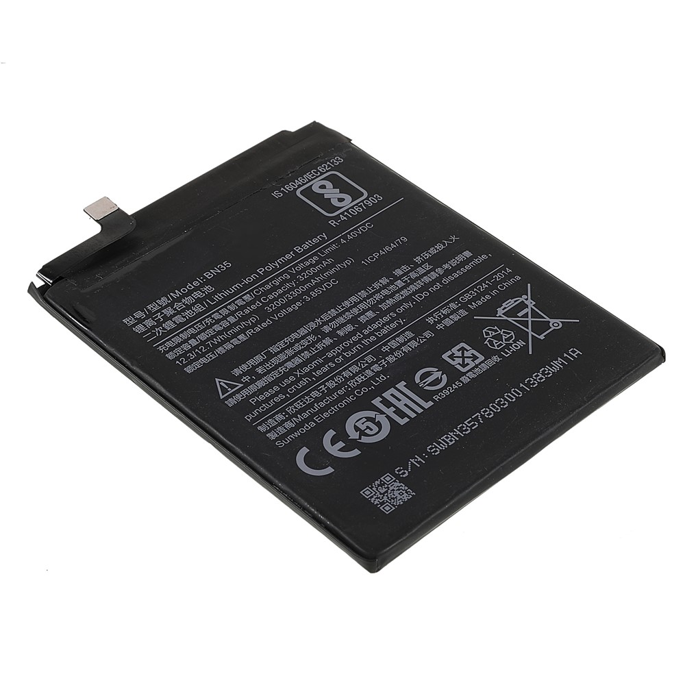 3.85V 3200mAh Battery Replacement (Encode: BN35) (without Logo) for Xiaomi Redmi 5-3
