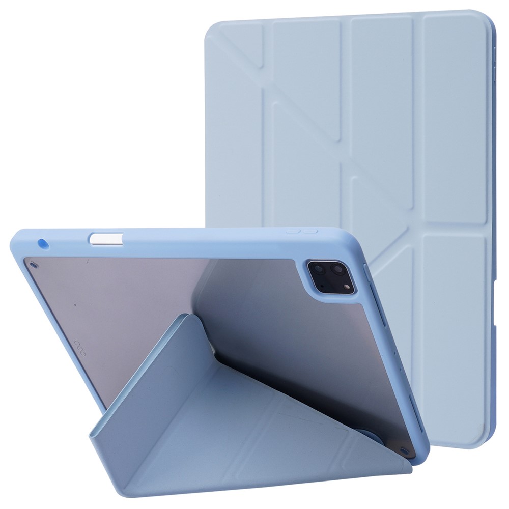 For iPad Pro 13 (2025) / 13 (2024) Case Origami Stand Leather Tablet Cover with Auto Wake / Sleep -  Baby Blue