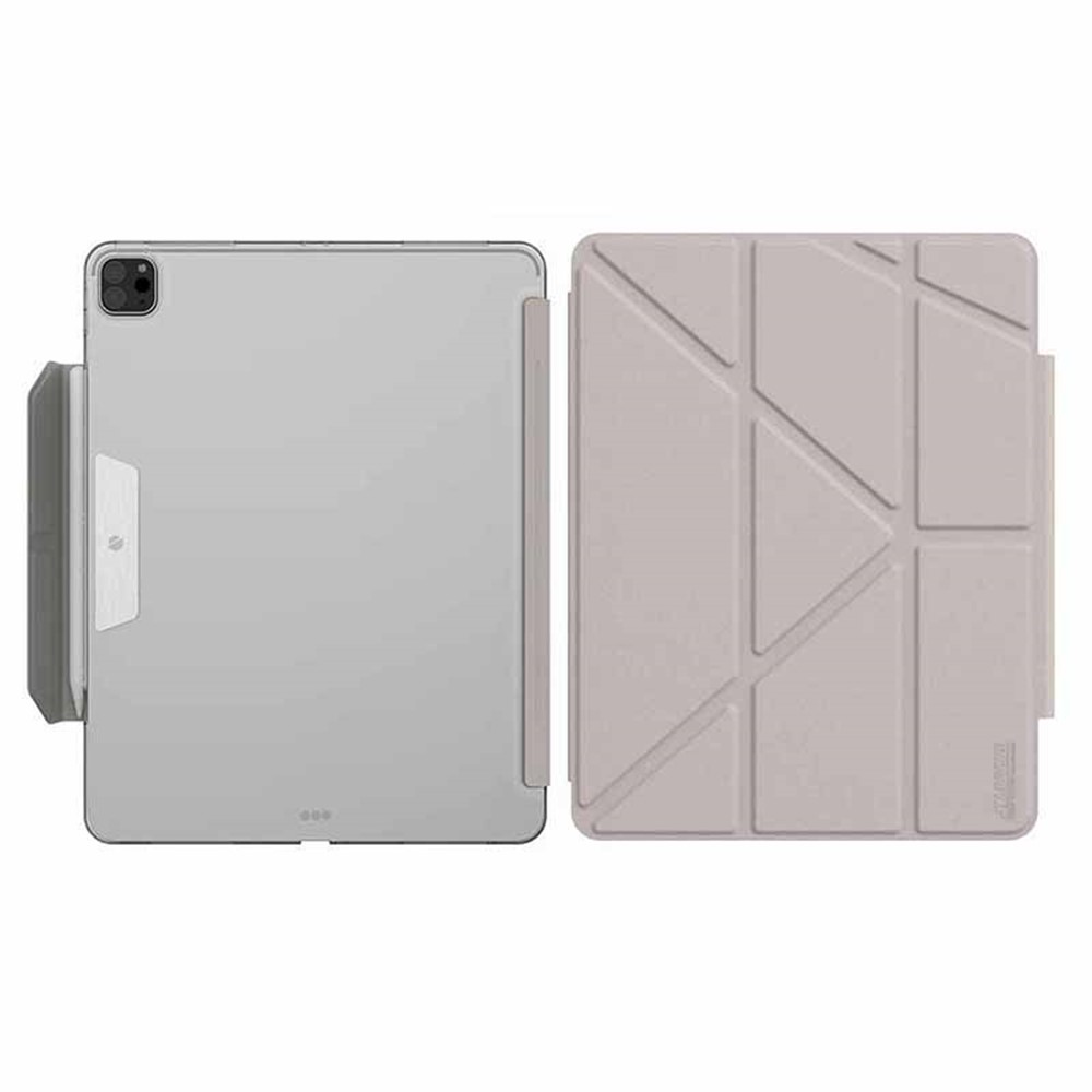 JTLEGEND For iPad Pro 13 (2025) / 13 (2024) Stand Case Anti-Scratch PU Leather Tablet Cover with Pencil Holder - Grey