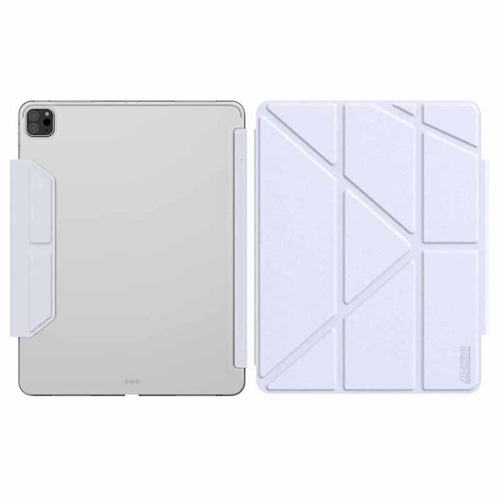 JTLEGEND For iPad Pro 13 (2025) / 13 (2024) Stand Case Anti-Scratch PU Leather Tablet Cover with Pencil Holder - Blue