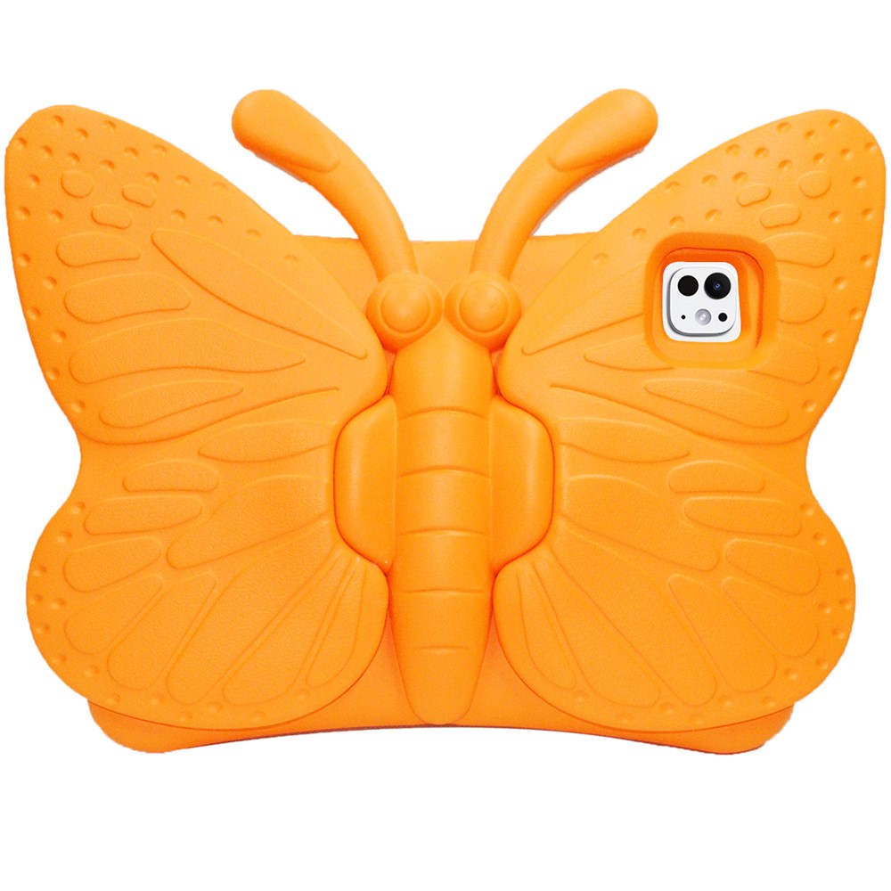 For iPad Pro 11 (2025) / 11 (2024) Case Butterfly Style Support Kickstand EVA Tablet Cover - Orange
