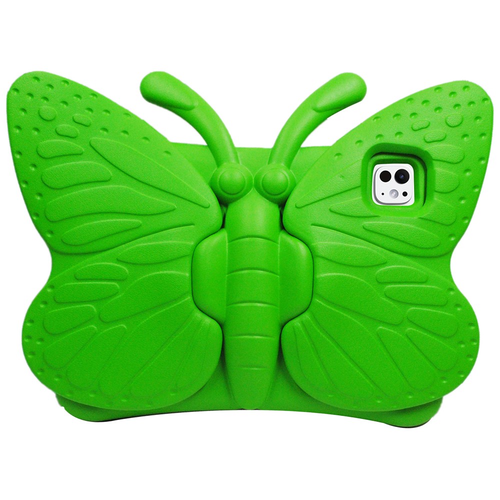 For iPad Pro 11 (2025) / 11 (2024) Case Butterfly Style Support Kickstand EVA Tablet Cover - Green