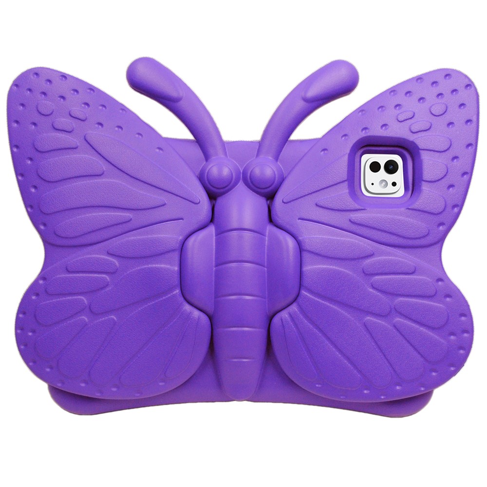 For iPad Pro 11 (2025) / 11 (2024) Case Butterfly Style Support Kickstand EVA Tablet Cover - Purple