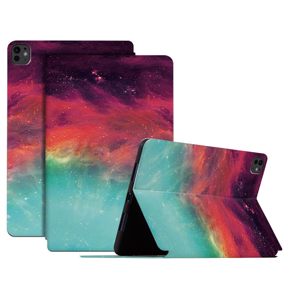 For iPad Pro 11 (2025) / 11 (2024) Case Pattern Print PU Leather Tablet Flip Cover - Color Starry Sky