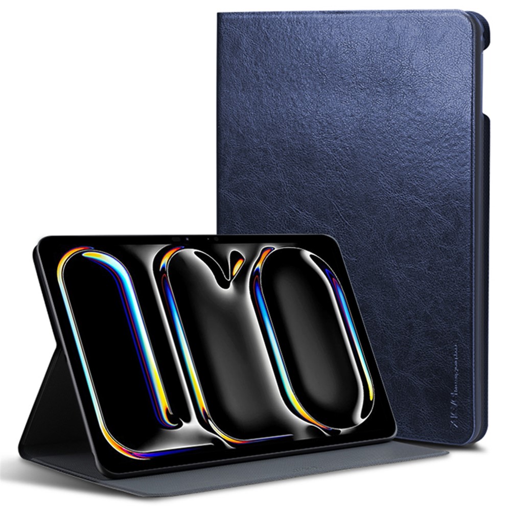 X-LEVEL Kate Series For iPad Pro 13 (2025) / 13 (2024) Case Leather Stand Tablet Cover with Auto Sleep / Wake - Dark Blue