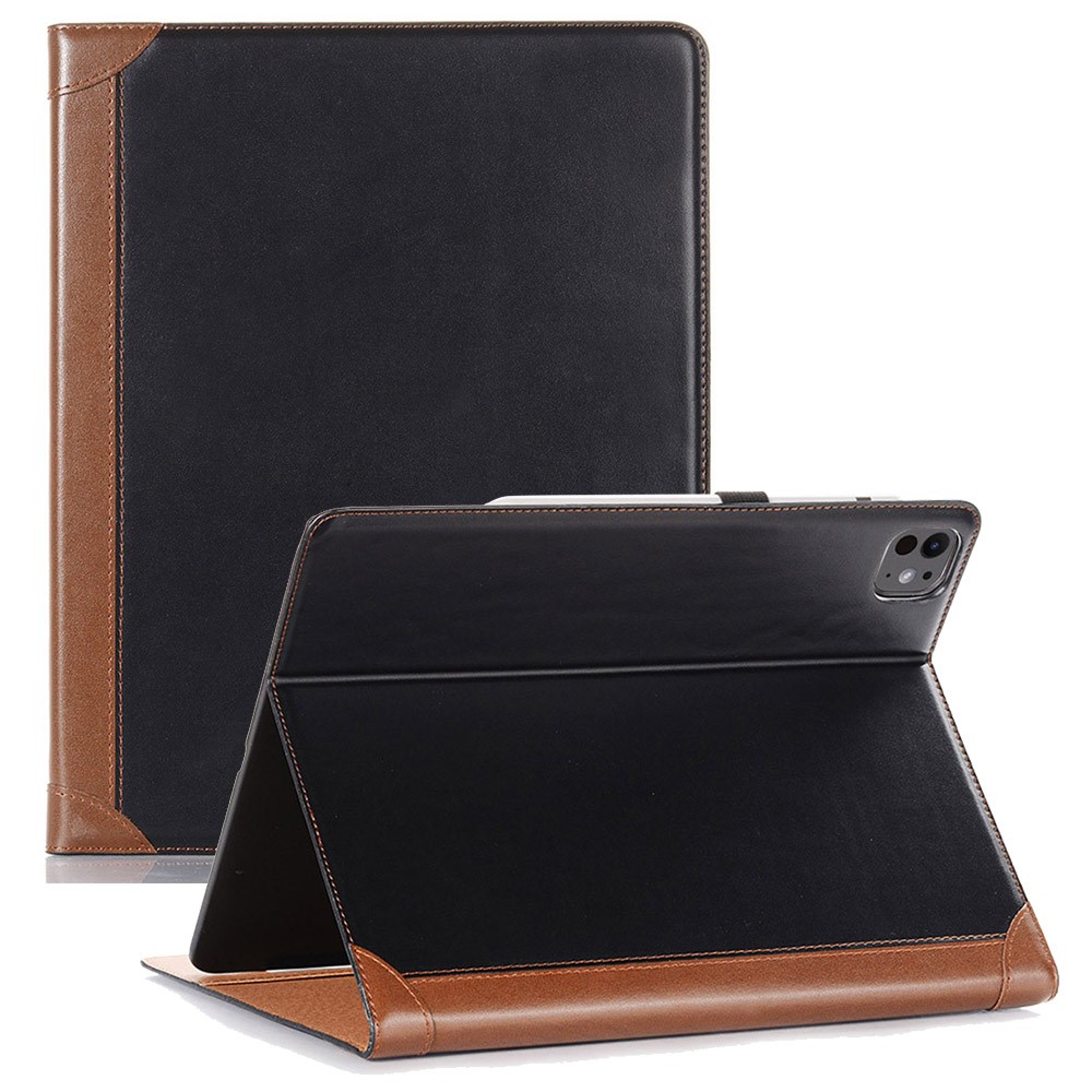 For iPad Pro 11 (2025) / 11 (2024) Case Leather Folio Book Stand Tablet Cover with Auto Sleep / Wake - Black