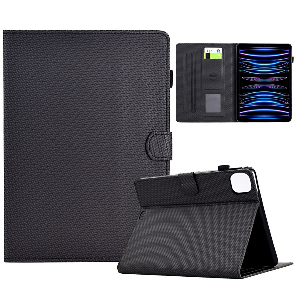 For iPad Air 11 (2025) / (2024) / iPad Pro 11 (2022) / (2020) Case Card Holder Tablet Leather Cover - Black