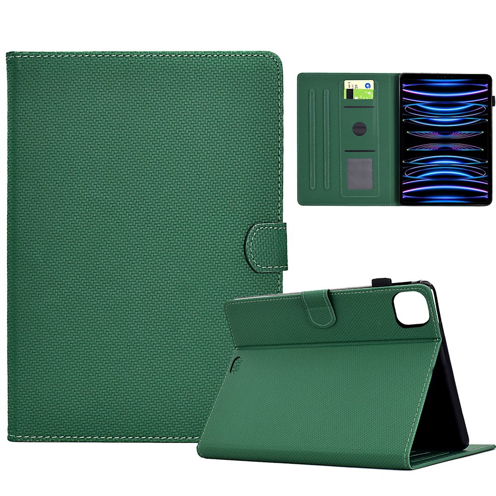 For iPad Air 11 (2025) / (2024) / iPad Pro 11 (2022) / (2020) Case Card Holder Tablet Leather Cover - Green