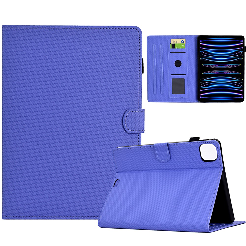For iPad Air 11 (2025) / (2024) / iPad Pro 11 (2022) / (2020) Case Card Holder Tablet Leather Cover - Purple