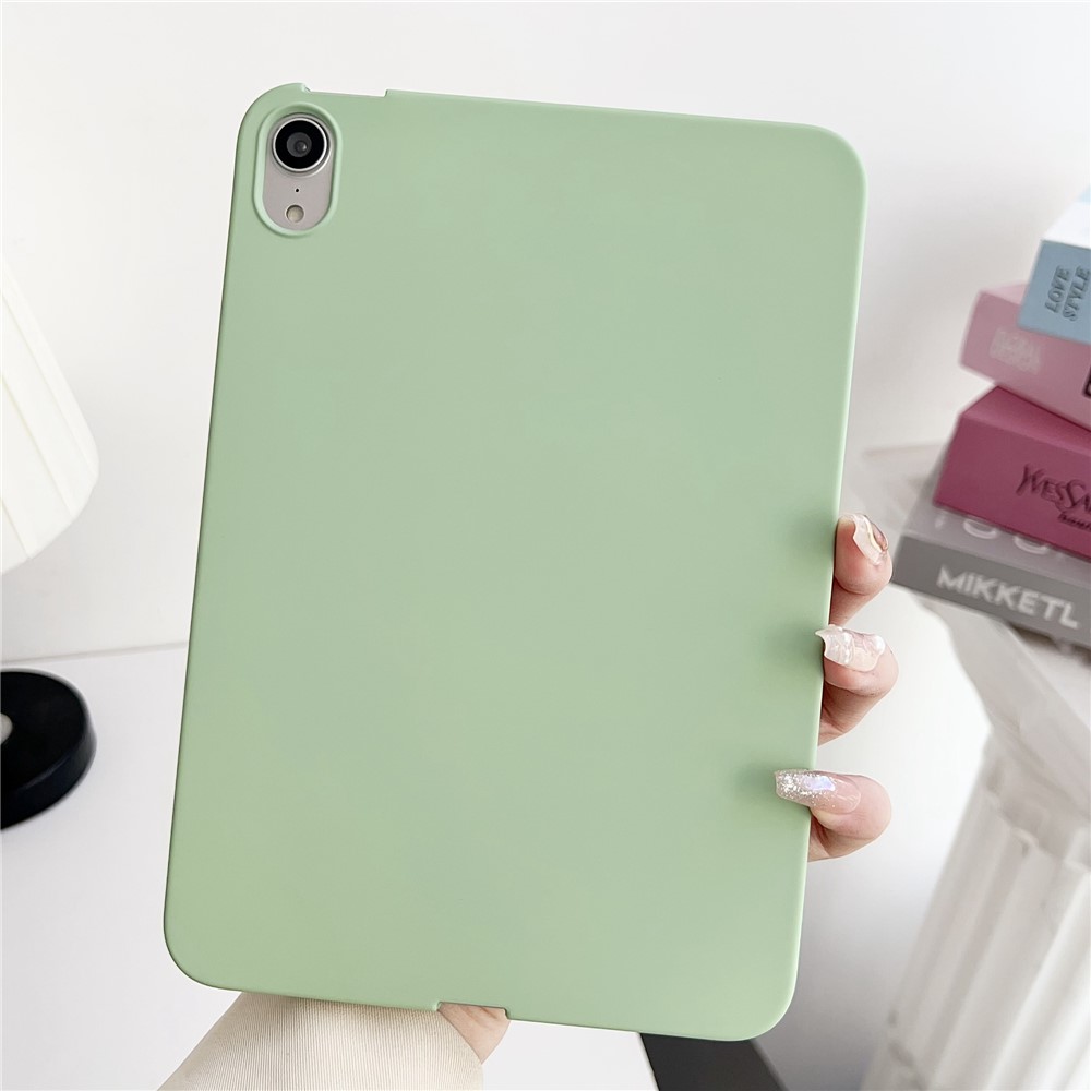 For iPad mini (2024) / mini (2021) TPU Case Skin-Touch Feeling Scratch-Proof Tablet Cover - Matcha Green