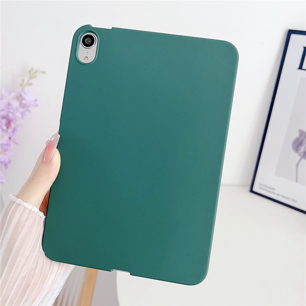 For iPad mini (2024) / mini (2021) TPU Case Skin-Touch Feeling Scratch-Proof Tablet Cover - Blackish Green