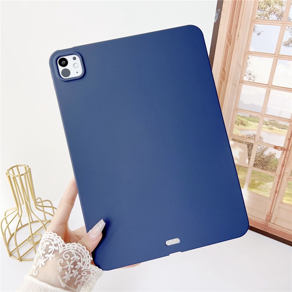 For iPad Pro 11 (2025) / 11 (2024) Case Skin-Touch Soft TPU Tablet Protective Cover - Dark Blue