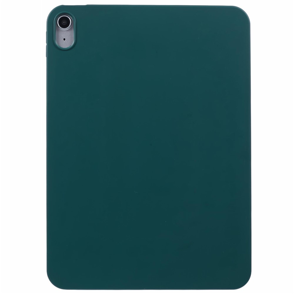 For iPad (2025) / 10.9 (2022) Case Shockproof Soft TPU Tablet Cover Skin-Friendly Touch - Blackish Green