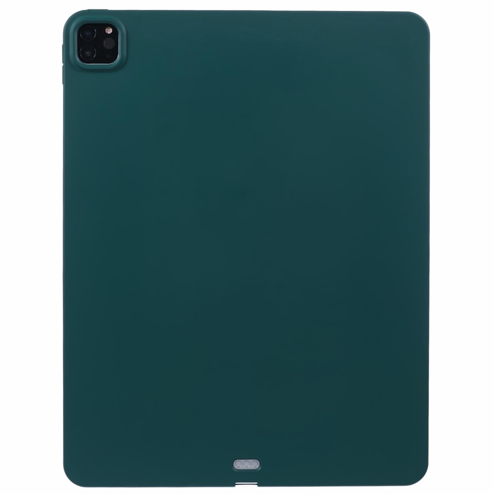 For iPad Pro 12.9 (2022) / (2021) / (2020) / (2018) Case Soft TPU Skin-Touch Tablet Cover - Blackish Green