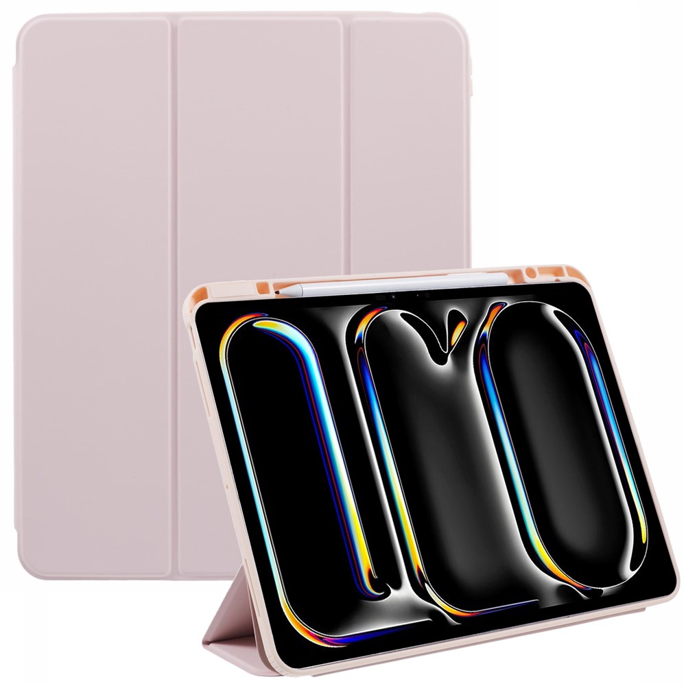 MUTURAL For iPad Pro 13 (2025) / 13 (2024) Case Leather Trifold Stand Cover  Auto Wake / Sleep - Pink