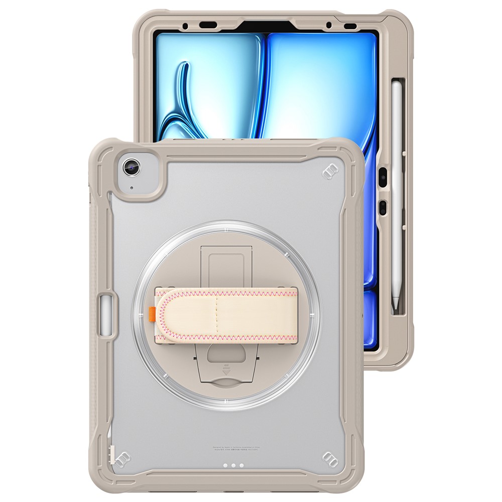 For iPad Air 11 (2025) / (2024) / Air (2022) / (2020) / Pro 11 (2022) / (2021) / (2020) / (2018) Case Kickstand Cover - Khaki