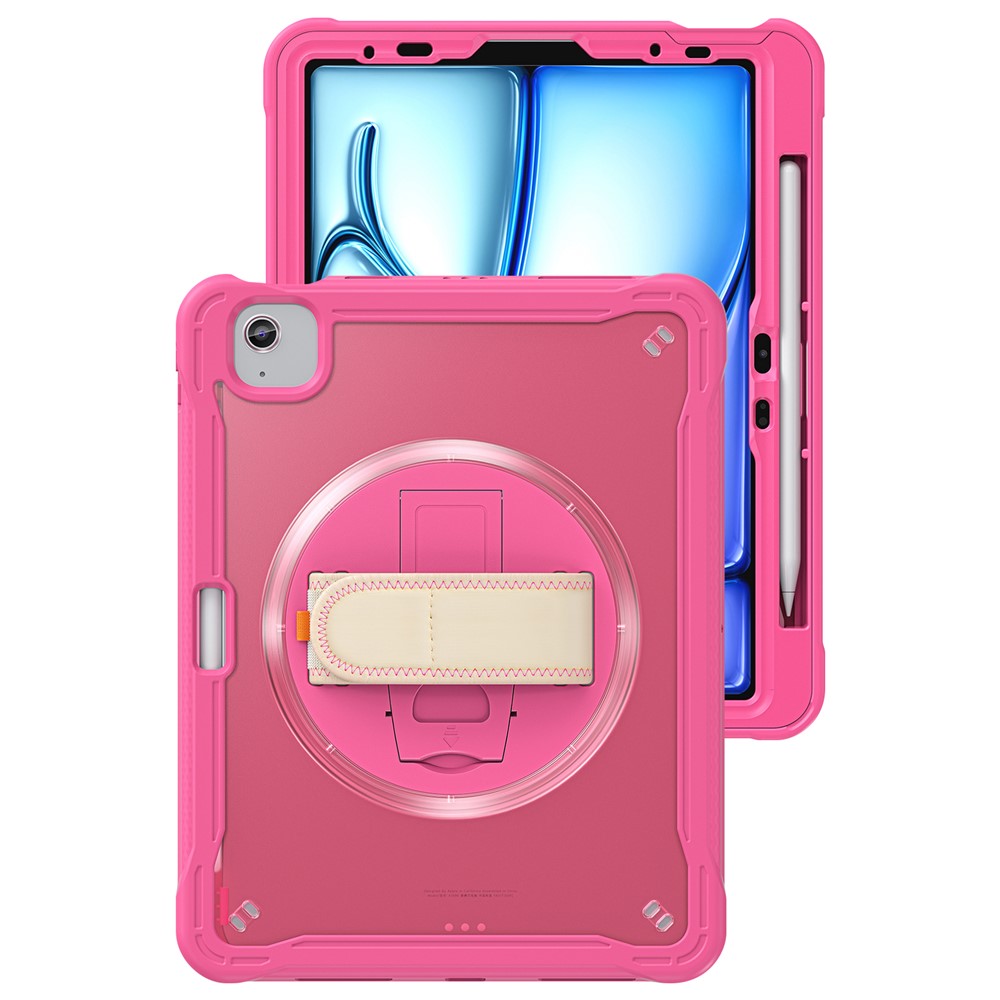 For iPad Air 11 (2025) / (2024) / Air (2022) / (2020) / Pro 11 (2022) / (2021) / (2020) / (2018) Case Kickstand Cover - Rose