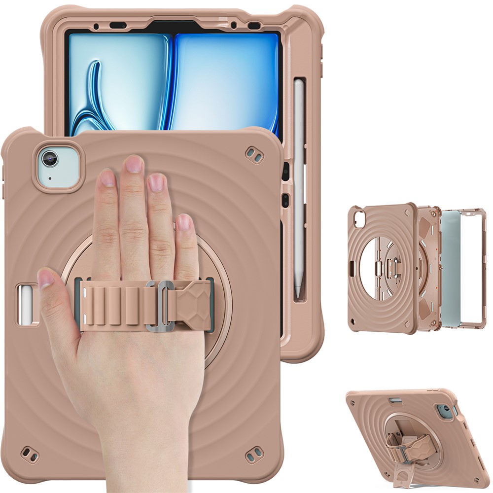 For iPad Air 11 (2025) / (2024) / Air (2022) / (2020) / Pro 11 (2022) / (2021) / (2020) / (2018) Case Kickstand Cover - Latte Color