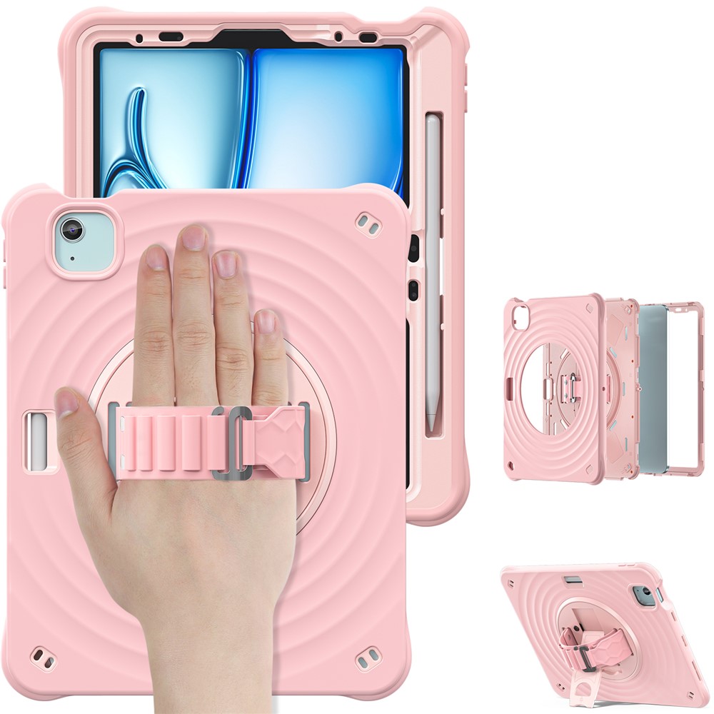 For iPad Air 11 (2025) / (2024) / Air (2022) / (2020) / Pro 11 (2022) / (2021) / (2020) / (2018) Case Kickstand Cover - Pink