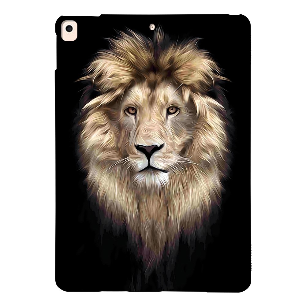 For iPad 10.2 (2021)  /  (2020)  /  (2019) TPU Case Pattern Printing Slim Tablet Protective Cover - Lion