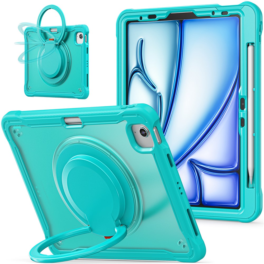For iPad Air 11 (2025) / (2024) / Air (2022) / (2020) / Pro 11 (2022) / (2021) / (2020) / (2018) Case Rotary Kickstand Tablet Cover - Baby Blue