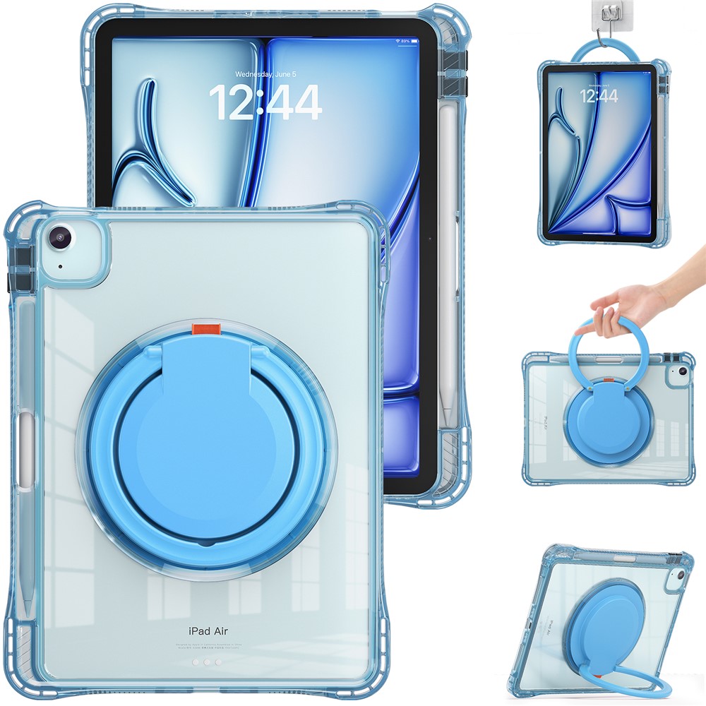For iPad Air 11 (2025) / (2024) / Air (2022) / (2020) / Pro 11 (2022) / (2021) / (2020) / (2018) Case Rotary Kickstand Cover - Baby Blue