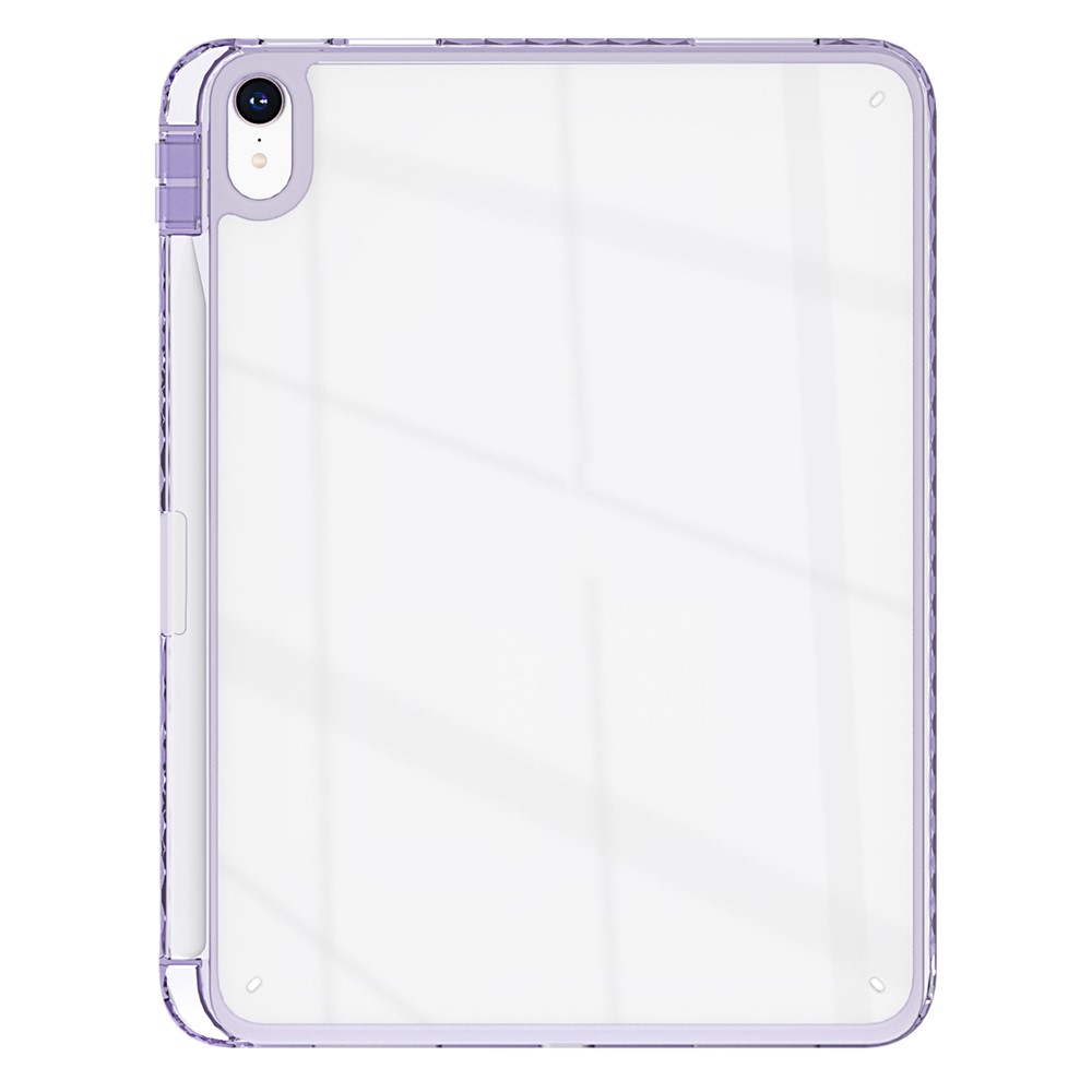 For iPad Air 11 (2025) / (2024) Case Clear TPU Tablet Protective Cover with Pen Slot - Purple