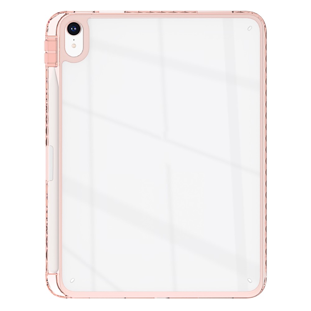 For iPad Air 11 (2025) / (2024) Case Clear TPU Tablet Protective Cover with Pen Slot - Pink