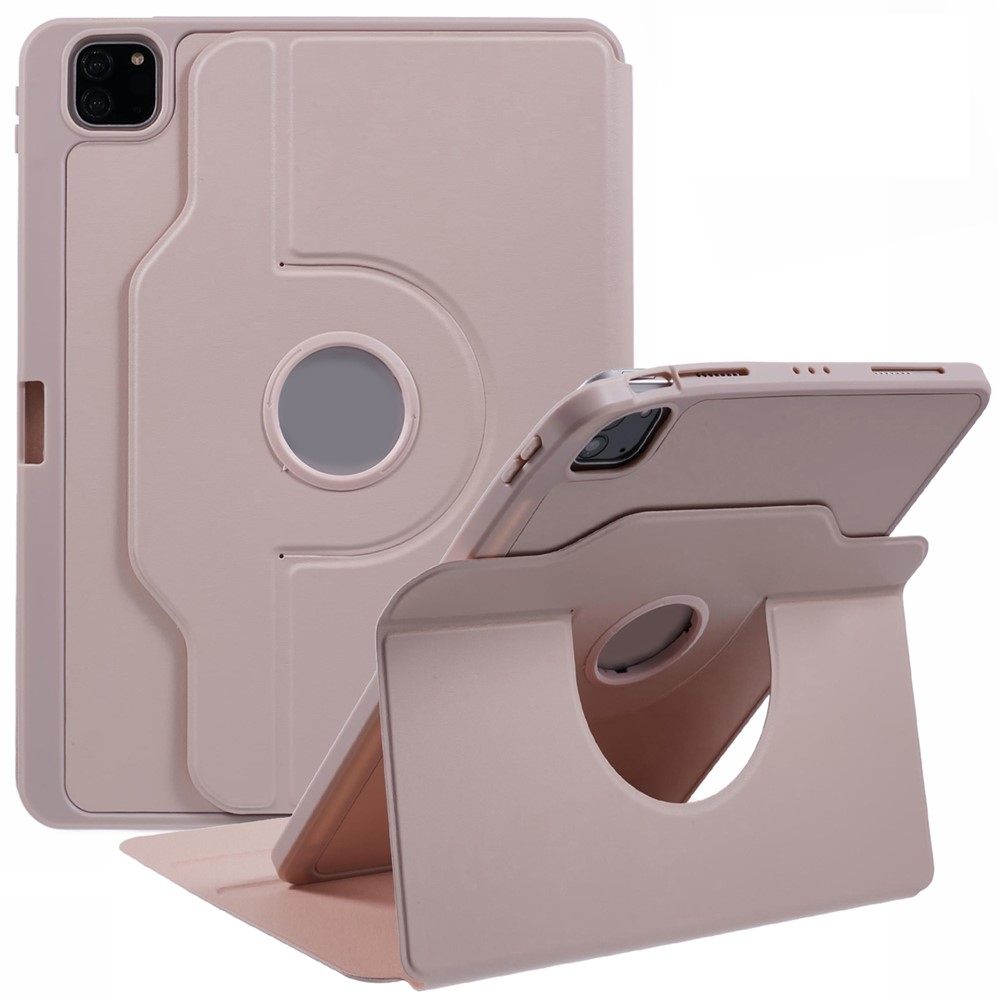 For iPad Air 11 (2025) / (2024) / Air (2022) / (2020) / Pro 11 (2022) / (2021) / (2020) / (2018) Case Stand Leather Tablet Cover - Rose Gold