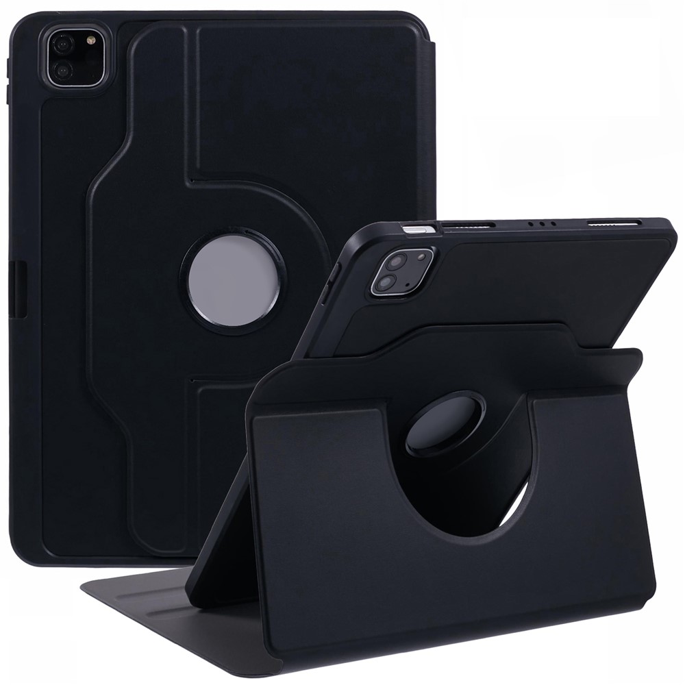 For iPad Air 11 (2025) / (2024) / Air (2022) / (2020) / Pro 11 (2022) / (2021) / (2020) / (2018) Case Stand Leather Tablet Cover - Black