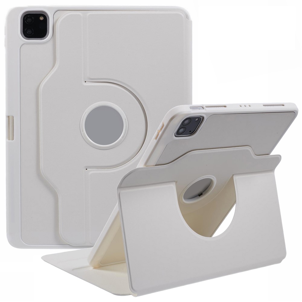 For iPad Air 11 (2025) / (2024) / Air (2022) / (2020) / Pro 11 (2022) / (2021) / (2020) / (2018) Case Stand Leather Tablet Cover - White