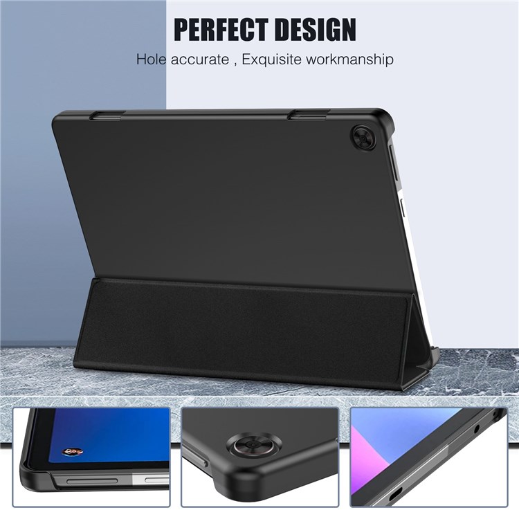 For Lenovo Tab M10 (Gen 3) PU Leather Trifold Stand Cover Full Body Protective Auto Wake/Sleep Smart Case-5