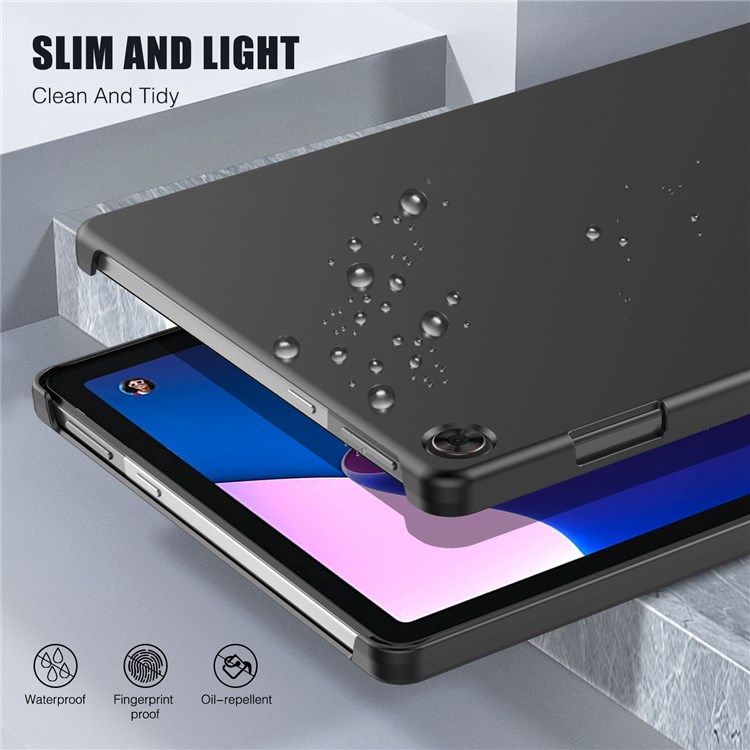 For Lenovo Tab M10 (Gen 3) PU Leather Trifold Stand Cover Full Body Protective Auto Wake/Sleep Smart Case-7